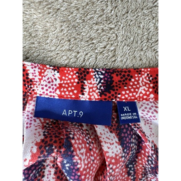 Apt. 9 Top Women’s Multicolor Abstract Sleeveless Button Up Shirt Size XL - Picture 12 of 15